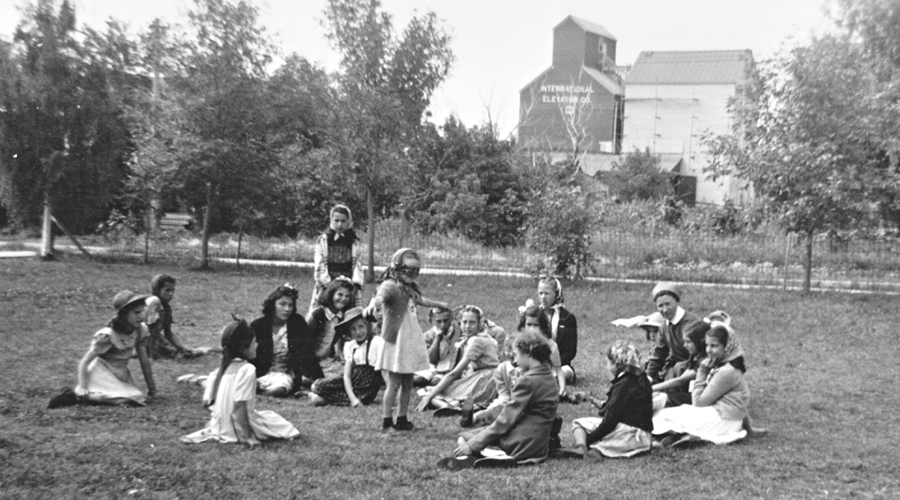 Sister Morrison and catechism students