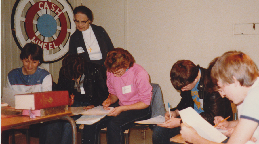 Sister Barton at Confirmation workshop